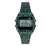 Adidas Unisex Uhr DIGITAL TWO Edelstahl schwarz-grün AOST26031