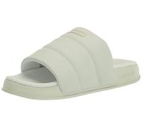 adidas Originals Women's Adilette Essential Slide Sandal, Linen Green/Linen Green/Linen Green, 9