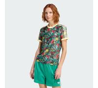 ADIDAS ORIGINALS X LIBERTY LONDON 3-STREIFEN T-SHIRT Black / Bold Green / Collegiate Green / Eqt Yellow L