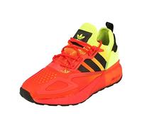 adidas Originals ZX 2K Boost Junior Running Trainers Sneakers (UK 6 US 6.5 EU 39 1/3, Yellow White red FV8595)