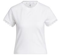 adidas Outlined Logo Graphic T-shirt With Lace ON Sleeve Hems white (001A) S