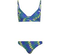 adidas Padded Football-Inspired 2-Way Strap Triangle Bikini Damen KR4905 - lucid blue/bold green 42