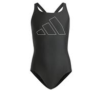 Badeanzug, Mädchen adidas Performance Big Bars Schwarz 4/5 Jahre