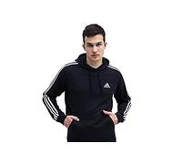 adidas Herren Essentials 3‑Streifen Hoodie GK9062 Schwarz/Weiß S