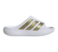 Badesandale ADIDAS SPORTSWEAR "PURECHILL SLIDES", Herren, Gr. 44,5, cloud weiß, gold metallic, gold metallic, Synthetik, Schuhe, Badelatschen (40564466-44,5) cloud weiß, gold metallic, gold metallic