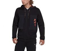 Adidas Q4 BL FZ Kapuzenpullover Black/Semi Impact Orange M