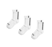 Adidas Quarter 3 Back Stripes Socks 3 Pairs S / White / White / White