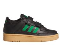 Klettschuh ADIDAS SPORTSWEAR "RAPID COURT KIDS", Gr. 32, core schwarz, grün, gum 3, Synthetik, sportlich, Schuhe (46823345-32) core schwarz, grün, gum 3