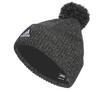 adidas Recon Ballie Herren Beanie, hohe Passform, faltbar, warm, mit Fleece gefüttert, doppellagig, mit Bündchen, Black-Onix Grey/Black/White, EinheitsgröÃŸe