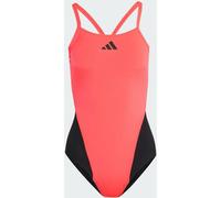 ADIDAS RIPSTREAM TEAM THIN STRAPS C-BACK SWIMSUIT (CE805) 34 Lucid Red / Black