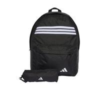 adidas Classic 3-Stripes Horizontal Rucksack 27,4L reines Schwarz Weiß