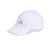 adidas Unisex Running Mesh 4 Panel Climacool Hat, White/Reflective Silver, M-L