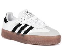 Adidas Sambae Damen Platform 3-Streifen Retro Cont Sneaker, Weiß, Schwarz, 4.5
