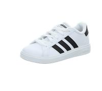 adidas Unisex Kinder Grand Court Lifestyle Tennis Lace-Up Shoes, Cloud White / Core Black / Core Black, 40 EU