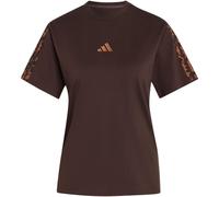 adidas Seasonal Essentials 3-Streifen Animalprint T-Shirt Damen KV9298 - aurora coffee/multicolor/preloved brown M