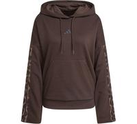 adidas Seasonal Essentials 3-Streifen Leopard Print French Terry Hoodie Damen KA4683 - aurora coffee/multicolor S