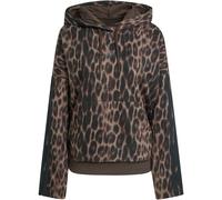 adidas Seasonal Essentials Leopard Print French Terry Hoodie With 3-Stripes multicolor-earth strata-shadow brown (9603) 2XL