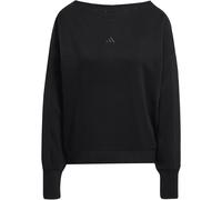 Sweatshirt ADIDAS SPORTSWEAR "W CO FT SWT", Damen, Gr. XS, schwarz (schwarz, schwarz), Obermaterial: 68% Baumwolle, 32% Polyester, angesetztes Bündchen, Sweatshirts Sweatshirt, sportlicher Stil, Boots