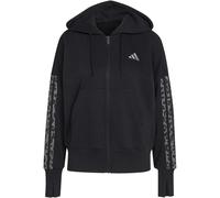 Adidas Seasonal Essentials Animal Print 3-Stripes Full-Zip Hooded Track Damen Kapuzensweater, schwarz L