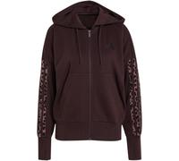 adidas Seasonal Essentials Animalprint 3-Streifen Kapuzenjacke Damen KV9299 - aurora coffee/multicolor/preloved brown S
