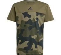 adidas Seasonal Essentials Camo Cotton T-Shirt Kinder JW2450 - olive strata/black 128