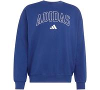 Sweatshirt ADIDAS SPORTSWEAR "SEASONAL ESSENTIALS COLLEGIATE FRENCH TERRY CREW", Herren, Gr. XL, blau (dunkelblau, ivory), Obermaterial: 55% Baumwolle, 36% Polyester, 9% Viskose, normal, Rundhals, ang