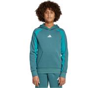 adidas Unisex Kinder Seasonal Essentials Colorblock Fleece Hoodie, preloved Teal/Pure Teal/White, 15-16 Years