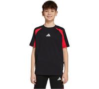 adidas Seasonal Essentials Colorblock T-Shirt Kinder JM1629 - black/pure ruby/white 176