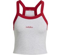 adidas Seasonal Essentials Colorpop Embroidered Graphic Tanktop Damen KC3938 - light grey heather/active maroon M