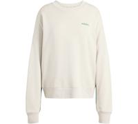 adidas Women's Seasonal Essentials Colorpop Sweatshirt with Embroidered Graphic, Wonder Alumina/Collegiate Green, XS