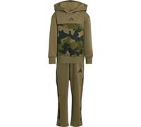 adidas Seasonal Essentials Little Kids Camo Fleece Jogger Set olive strata-black (AETE) 116
