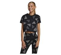 adidas Seasonal Essentials Logo Celebration Crop Short Sleeve T-Shirt 11-12 Years