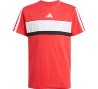 Adidas Seasonal Essentials Tiberio 3 Stripes Kurzarm-t-shirt 9-10 Jahre Pure Ruby / White