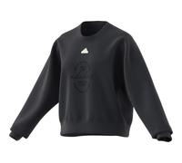 adidas Signature Graphic Print Fleece Loose Sweatshirt Damen IY1457 - legend ink XL