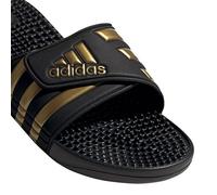 adidas Unisex Adissage Slides, Core Black / Gold Metallic / Core Black, 46 EU