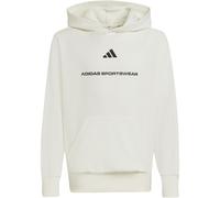 Kapuzensweatshirt ADIDAS SPORTSWEAR "B FL HD", Kinder, Gr. 140, weiß (sanftes weiß), Obermaterial: 71% Baumwolle, 29% Polyester, sportlich, Sweatshirts (48529501-140) sanftes weiß
