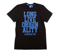 Adidas Slogan T-Shirt kurzarm Herren Shirt TeeSchwarz / L