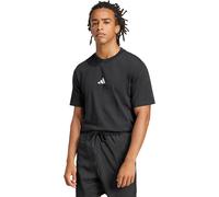 adidas Herren Essentials Small Logo Single Jersey Shirt, Black/White, L