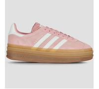 Sneaker ADIDAS ORIGINALS "GAZELLE BOLD", Damen, Gr. 42, weiß (wonder mauve, sanftes weiß, gum 2), Leder, Synthetik, Schuhe Sneaker (19770716-42) wonder mauve, sanftes weiß, gum 2