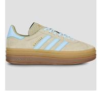 Plateausneaker ADIDAS ORIGINALS "GAZELLE BOLD", Damen, Gr. 38,5, stone khaki, crystal sky, gold metallic, Leder, Synthetik, Schuhe Plateausneaker (87675621-38,5) stone khaki, crystal sky, gold metalli