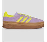 Sneaker ADIDAS ORIGINALS "GAZELLE BOLD", Damen, Gr. 41, powder plum, solar gelb, gold metallic, Leder, Synthetik, Schuhe Sneaker (31173461-41) powder plum, solar gelb, gold metallic
