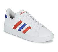 Sneaker ADIDAS SPORTSWEAR "GRAND COURT CLOUDFOAM COMFORT" Gr. 44,5, weiß (cloud white, semi lucid blue, better scarlet) Schuhe (48216553-44,5) cloud white, semi lucid blue, better scarlet