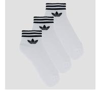 Sportsocken ADIDAS ORIGINALS "3-STREIFEN ANKLE, 3 PAAR", Herren, Gr. XL (46/48), weiß (weiß, weiß, weiß), Obermaterial: 78% Baumwolle, 19% Polyester, 2% Elasthan, 1% sonstige Fasern, Socken Sportsocke