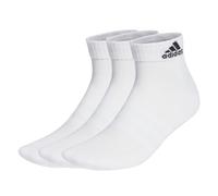 adidas Unisex Kinder Cushioned Sportswear Ankle Socks 3 Pairs, White / Black, 7-8 Years
