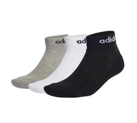 adidas Socken Linear Cushioned Ankle 3er Pack gepolstert Unisex Grau/Weiß/Schwarz 40-42