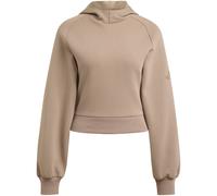 Kapuzensweatshirt ADIDAS SPORTSWEAR "W SL HD", Damen, Gr. M, beige (khaki six), Obermaterial: 51% Polyester, 25% Modal, 15% Baumwolle, 9% Elasthan, normal, Rundhals, angesetztes Bündchen, Sweatshirts,