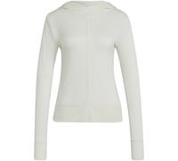 adidas Damen Soft Lux Sheer Hooded Long-Sleeve Shirt, Off White, XL
