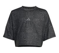 adidas Sport Icons Allover Print Trainingsshirt Mädchen KB6925 - black/grey six/grey four 116
