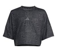 adidas Sport Icons Allover Print Trainingsshirt Mädchen KB6925 - black/grey six/grey four 152