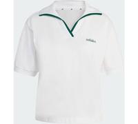 ADIDAS SPORT Seasonal Essentials Colorpop Polo with Embroidered Graphic (QF562) M White / Collegiate Green